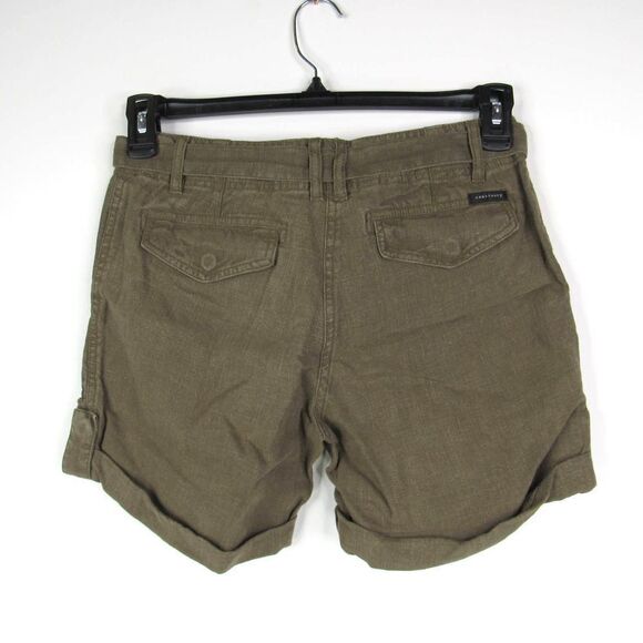 Sanctuary Linen Green Squad Women's Shorts Military Green - Picture 3 of 5